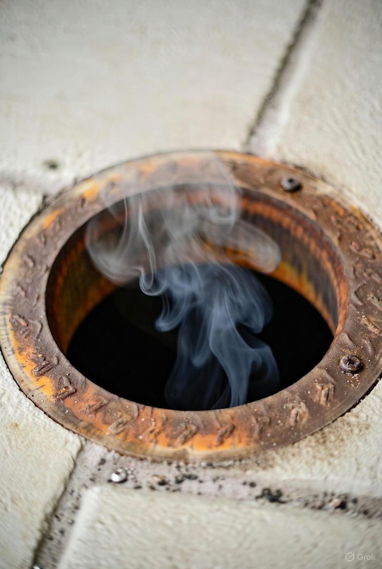 하수구 악취 아이콘